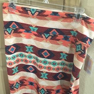 NWT Lularoe Cassie Skirt Size Large Aztec